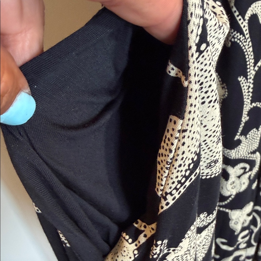 Moulinette Soeurs buy anthropology Black Maxi Dress with Cream Floral Print - Picture 8 of 10